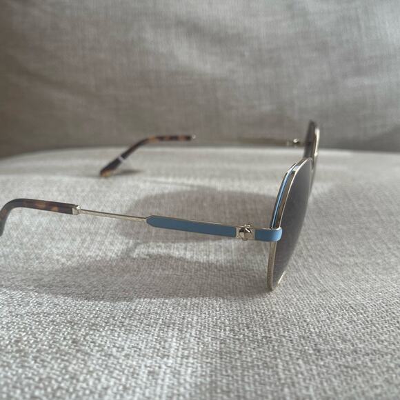 NWT Kate Spade Aviator Brown and Blue Sunglasses, OcatviaGS. Size 5917-140 - Picture 5 of 5